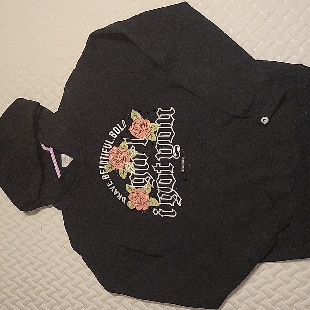 Black Gildan Graphic Hoodie - Size Small